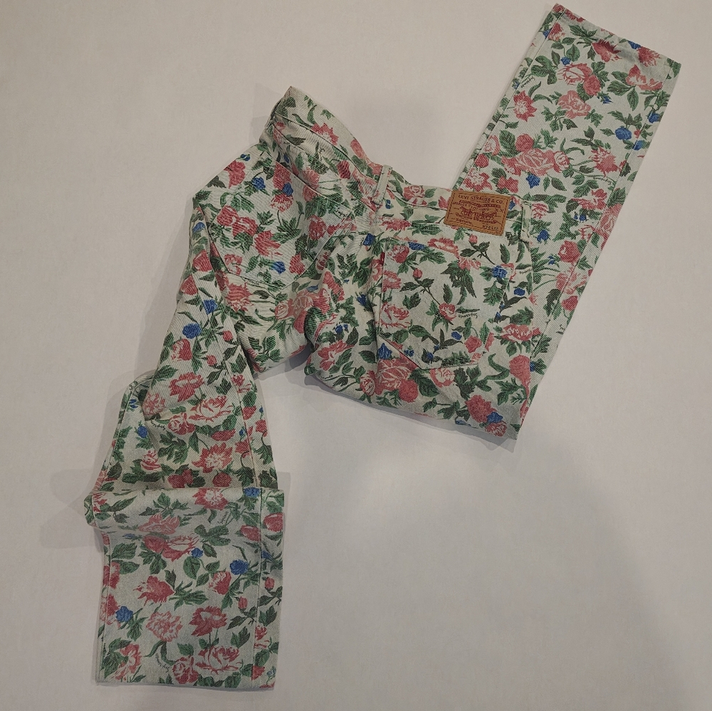 LEVI'S + SUPREME 505 FLORAL JEANS - SIZE - 34/32 - Picture 5 of 9